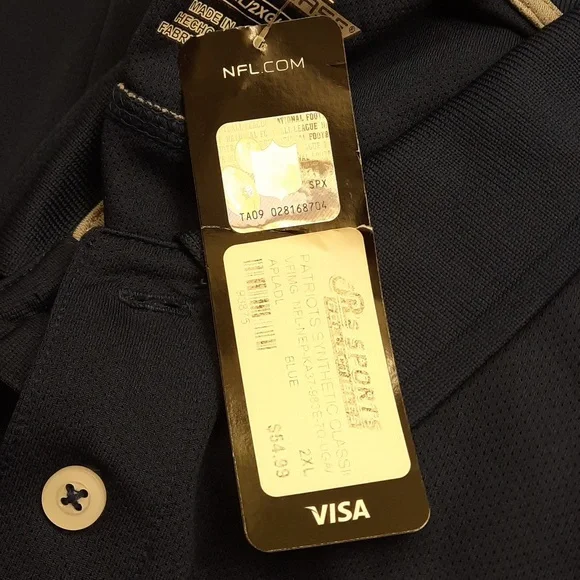 NWT, New England Patriots Majestic Cool Base Polo Shirt - Picture 8 of 10